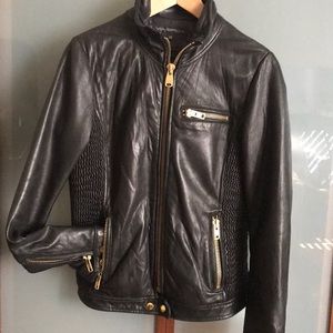 Via Spiga leather jacket black